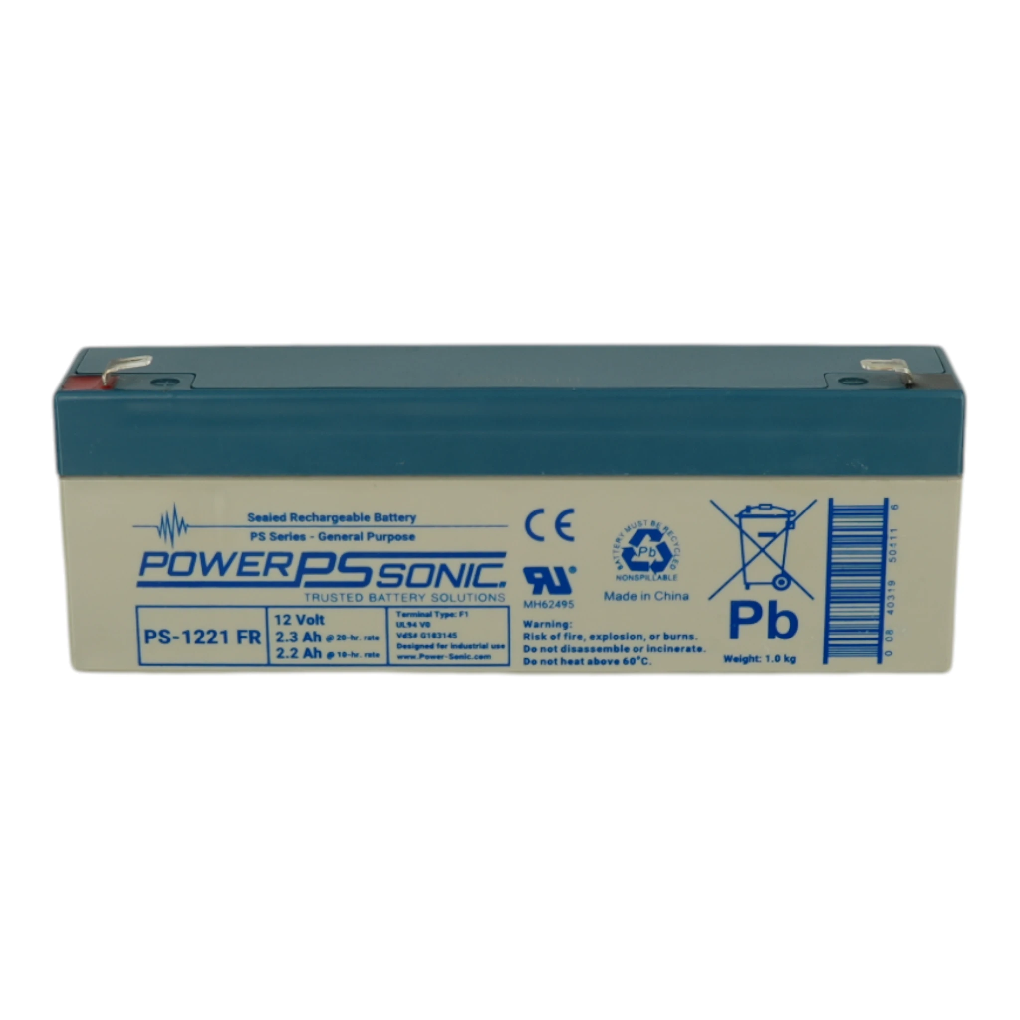Power Sonic Battery 2.3Ah - 12V Flame Retardant for Xenex 2&4 Zone Panels, FP595 2&4 Zone, S4-34440-02 & 78302-02NM MPI's