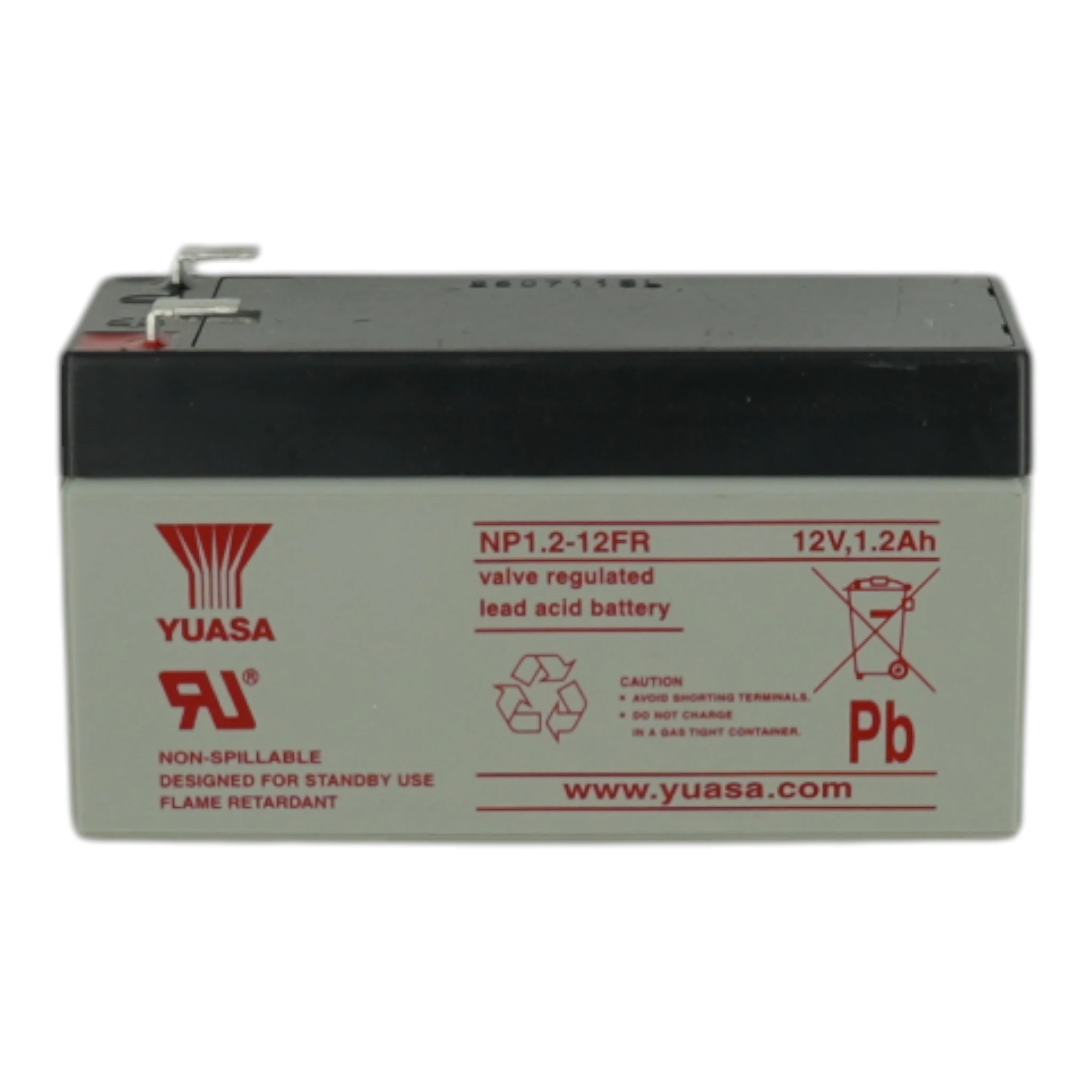 YUASA NP Battery 1.2 AH-12V Flame Retardant