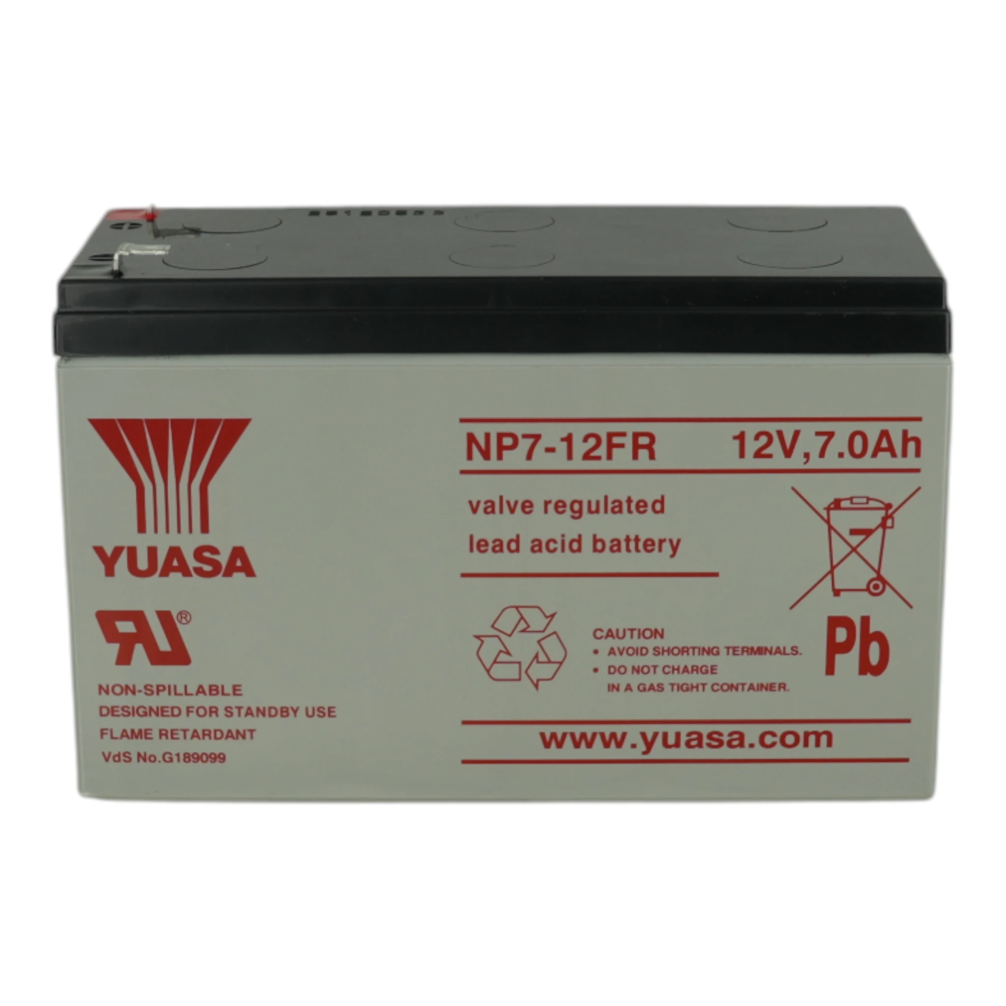 YUASA NP Battery 7 AH-12V Flame Retardant (Used in Horizon, DXc & ZXSe Panels)