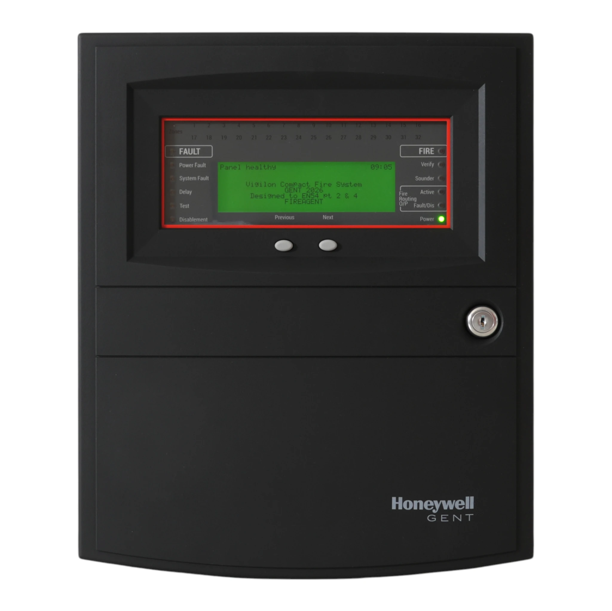 Vigilon Compact Plus 1-2 Loop Control Panel c/w 1 Loop Card & Supplied in Black.